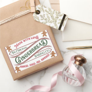 Gingerbread Baking Co. Made with Love Rectangular Sticker
