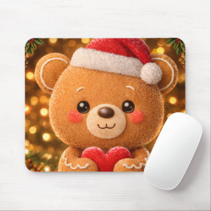 Gingerbread bear mouse pad