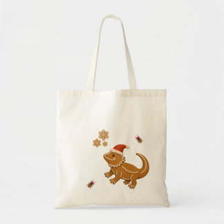 Gingerbread Bearded Dragon Christmas  Tote Bag