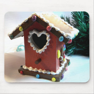 Gingerbread Birdhouse Mouse Pad