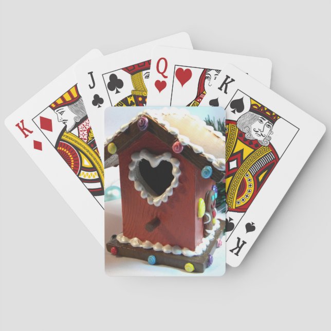 Gingerbread Birdhouse Playing Cards (Back)