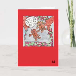 Gingerbread Bling Holiday Card