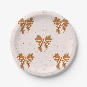 Gingerbread Bows Paper Plate