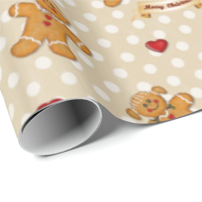 Gingerbread Boy and Girl 2 Wrapping Paper (Roll Corner)