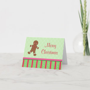 Gingerbread Boy Christmas Photo Card