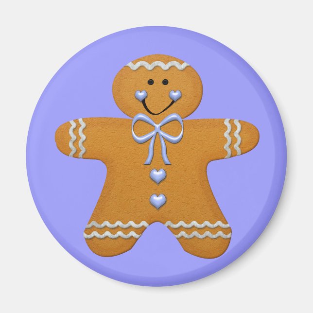 Gingerbread Boy Fridge Magnet (Front)