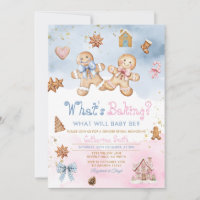 Gingerbread Boy Girl Cookies Pink Blue Winter 