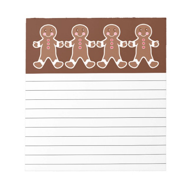 Gingerbread Boy Notepad (Front)