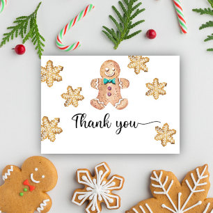 Gingerbread boy thank you card