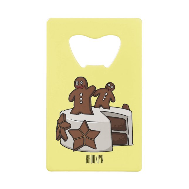 Gingerbread cake cartoon illustration (Front)