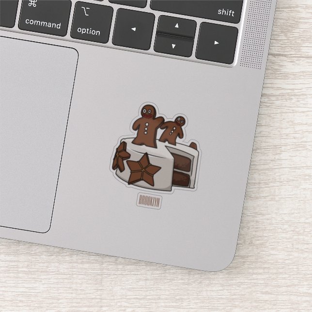 Gingerbread cake cartoon illustration (Detail)