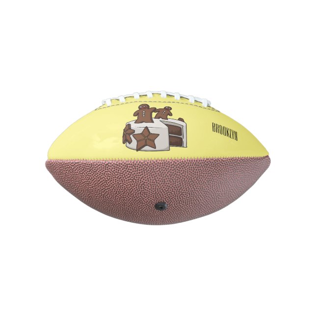 Gingerbread cake cartoon illustration football (Rotated 270)
