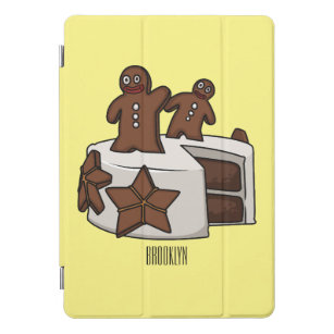 Gingerbread cake cartoon illustration iPad pro cover