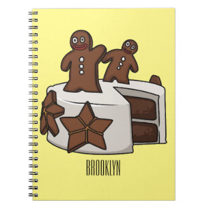 Gingerbread cake cartoon illustration notebook
