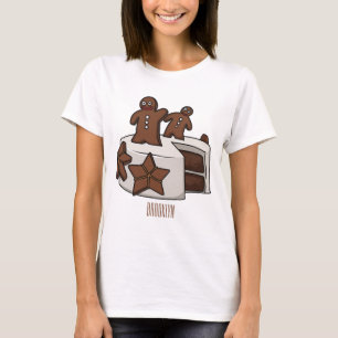 Gingerbread cake cartoon illustration T-Shirt