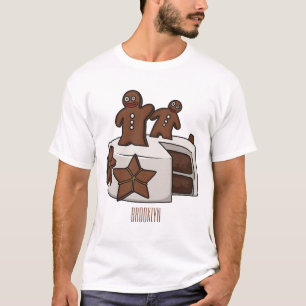 Gingerbread cake cartoon illustration T-Shirt
