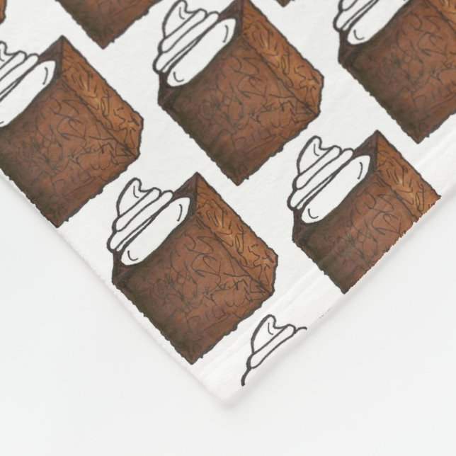 Gingerbread Cake Slice Christmas Baking Holiday Fleece Blanket (Corner)