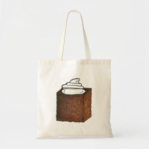 Gingerbread Cake Slice Whipped Cream Christmas Bag