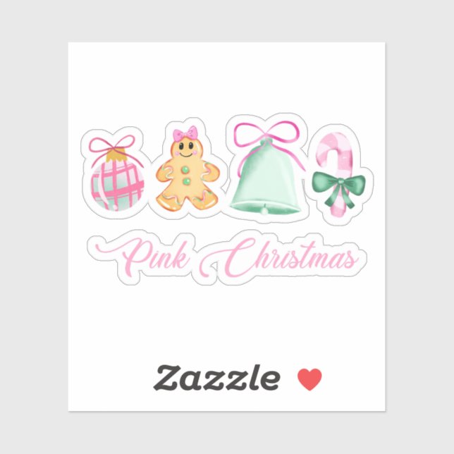 Gingerbread, Candy Cane & Pastel Ornaments (Sheet)