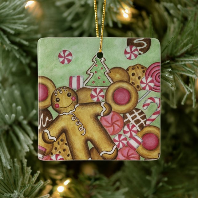 Gingerbread Candy Cookie Ornament (Tree)
