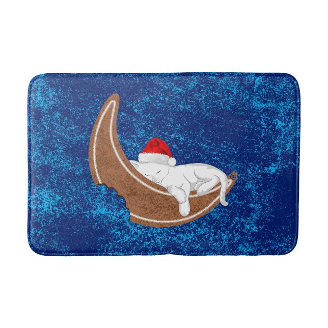 Gingerbread Cat Bath Mat (Front)