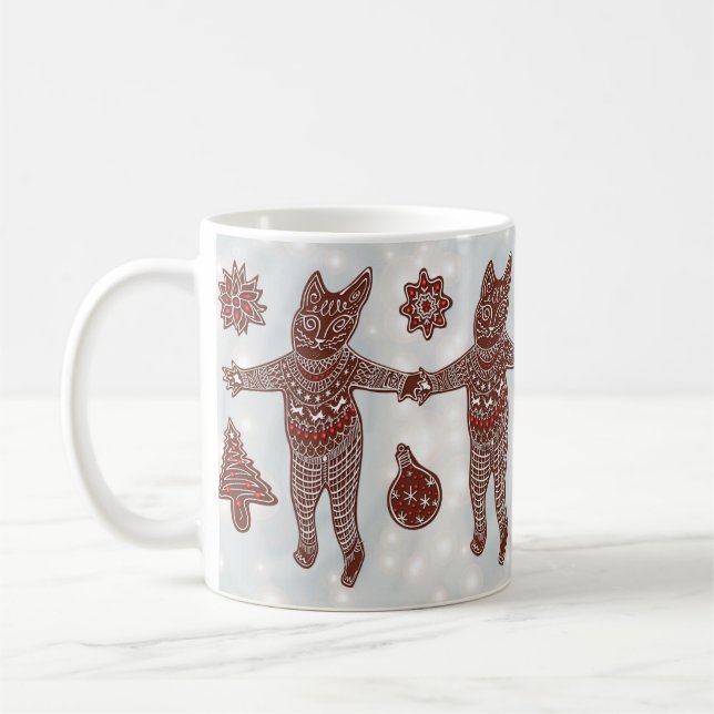 Gingerbread Cat &  Cookies, Christmas 2025 Mug (Left)