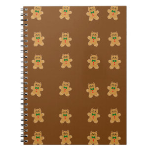 Gingerbread Cat Cookies Pattern Notebook