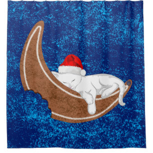 Gingerbread Cat Shower Curtain