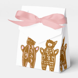 Gingerbread Cats - Hand Painted Favour Box