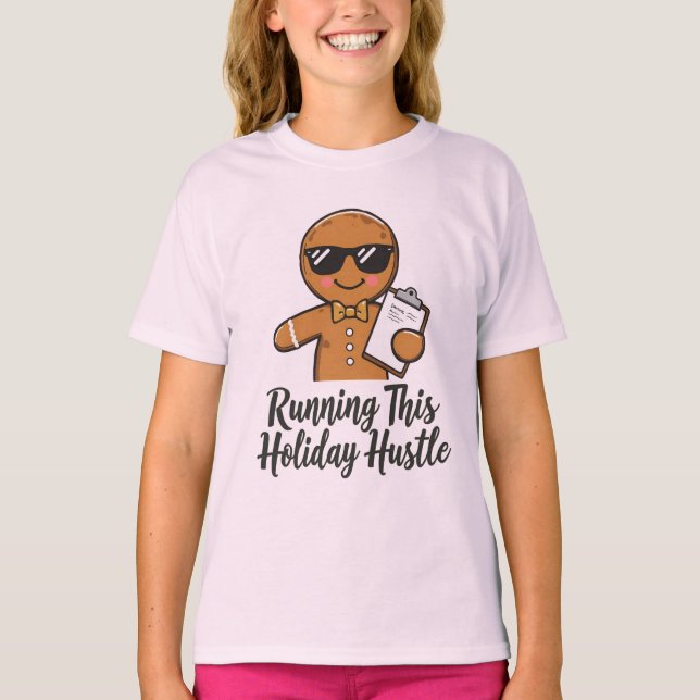 Gingerbread CEO Shirt – Running This Holiday Hustl (Front)