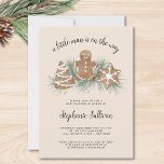 Gingerbread Christmas Baby Shower Invitation<br><div class="desc">This Christmas Baby Shower invitation is decorated with watercolor gingerbread cookies and pine foliage.
Easily customizable.
Perfect for a festive boy's baby shower.
Original Watercolor © Michele Davies.</div>