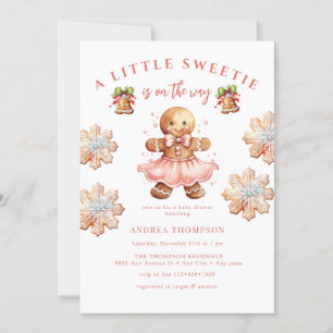 Gingerbread Christmas Baby Shower Invitation