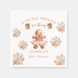 Gingerbread   Christmas Baby Shower  Napkin