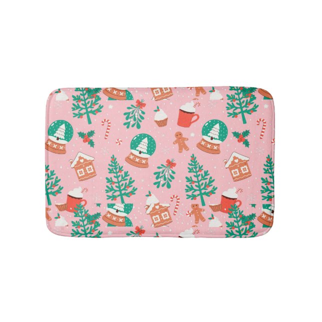 Gingerbread Christmas  Bath Mat (Front)