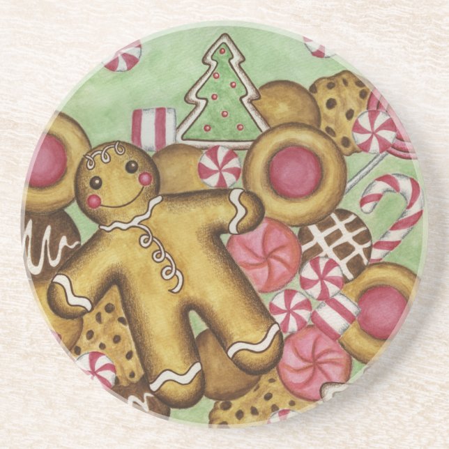 Gingerbread Christmas Coaster (Front)