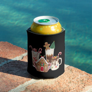 Gingerbread Christmas Coffee Lover Gift Xmas  Can Cooler
