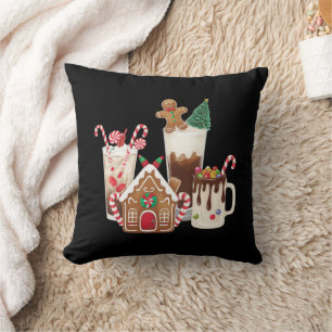 Gingerbread Christmas Coffee Lover Gift Xmas  Cushion