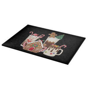 Gingerbread Christmas Coffee Lover Gift Xmas Cutting Board