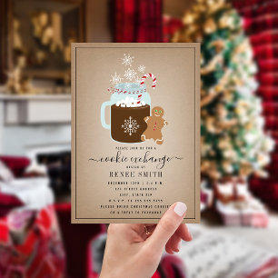 Gingerbread Christmas Cookie Exchange Holiday Card