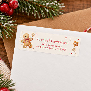 Gingerbread Christmas Cookie Exchange Return Address Label