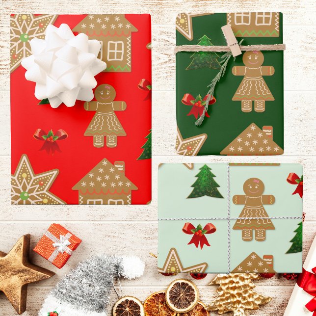 Gingerbread Christmas cookies Wrapping Paper Sheet (Creator Uploaded)
