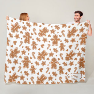 Gingerbread Christmas  Fleece Blanket