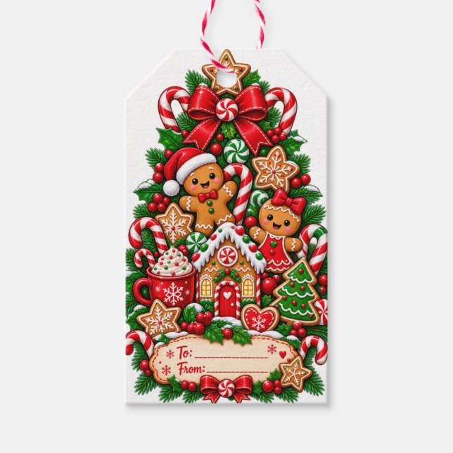 Gingerbread Christmas Gift Tag (Front)