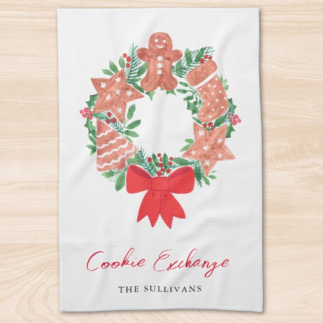 Gingerbread Christmas Holiday Cookie Exchange Tea Towel (Creator Uploaded)