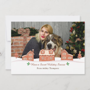 Gingerbread Christmas Holiday Photo Card 