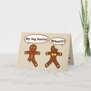 Gingerbread Christmas Humour Holiday Card