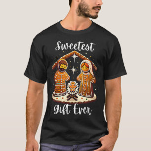 Gingerbread Christmas Nativity Sweetest Ever Jesus T-Shirt