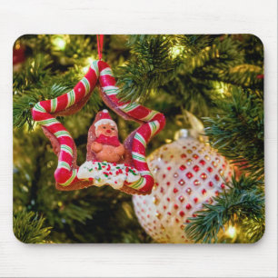 Gingerbread Christmas Ornament Mouse Pad