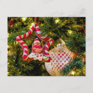 Gingerbread Christmas Ornament Postcard