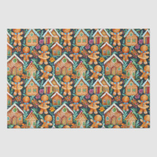 Gingerbread Christmas pattern Tissue Paper